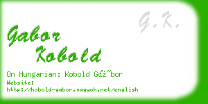 gabor kobold business card